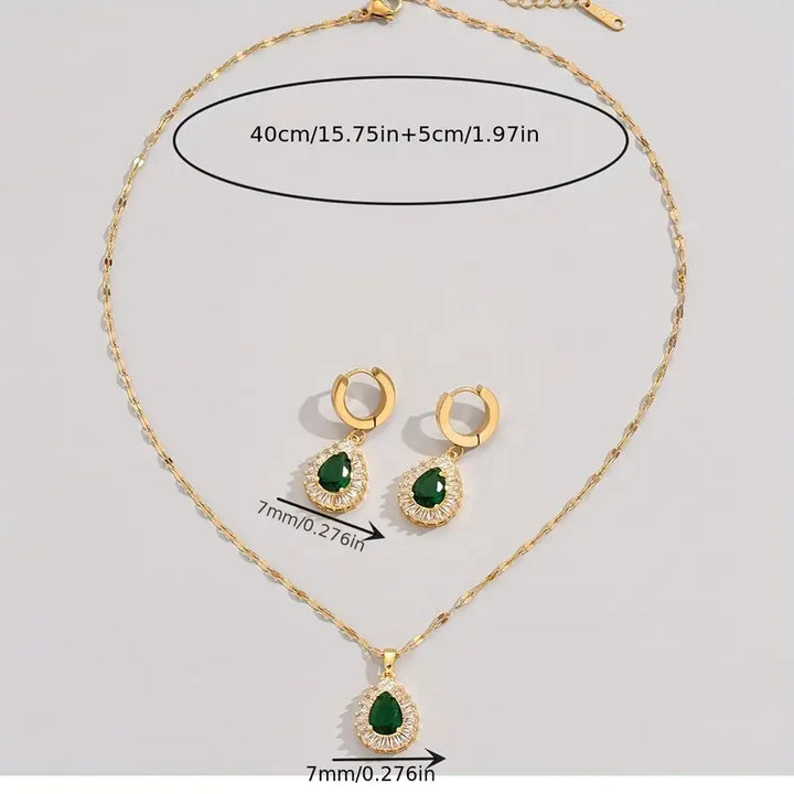 Rheya Lysandelle Jewelry emerald | Gold