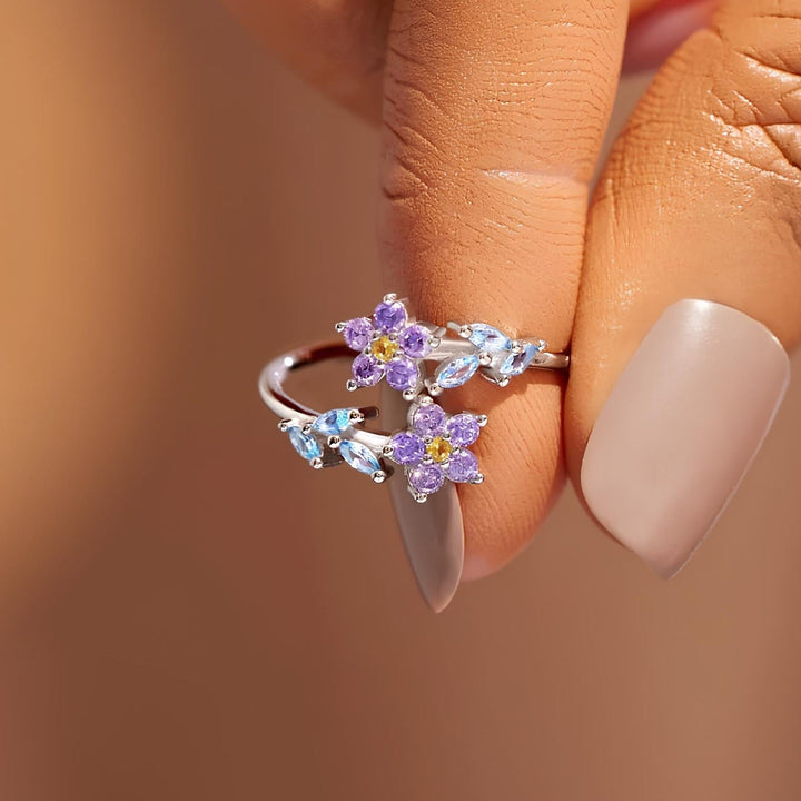 PURPLE BLUE GRACE RING - (ADJUSTABLE)