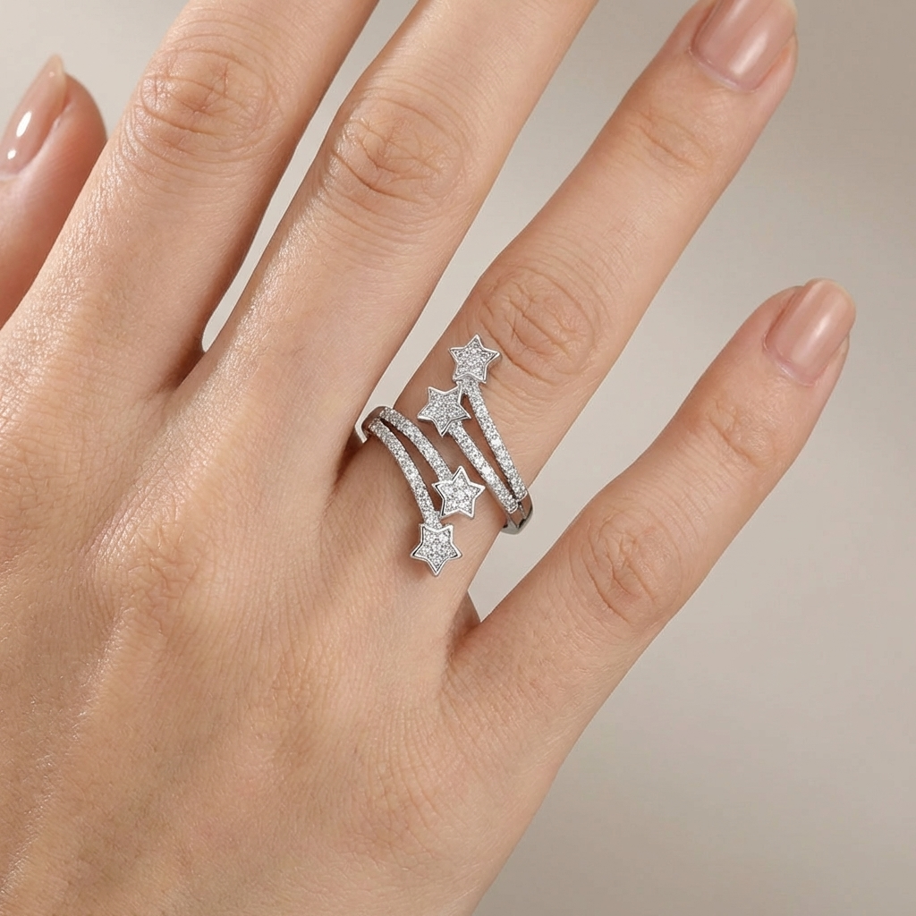 SILVER STAR ZIRCONIA WRAP - (ADJUSTABLE)