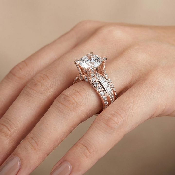 SILVER DIAMOND GLAMOUR RING