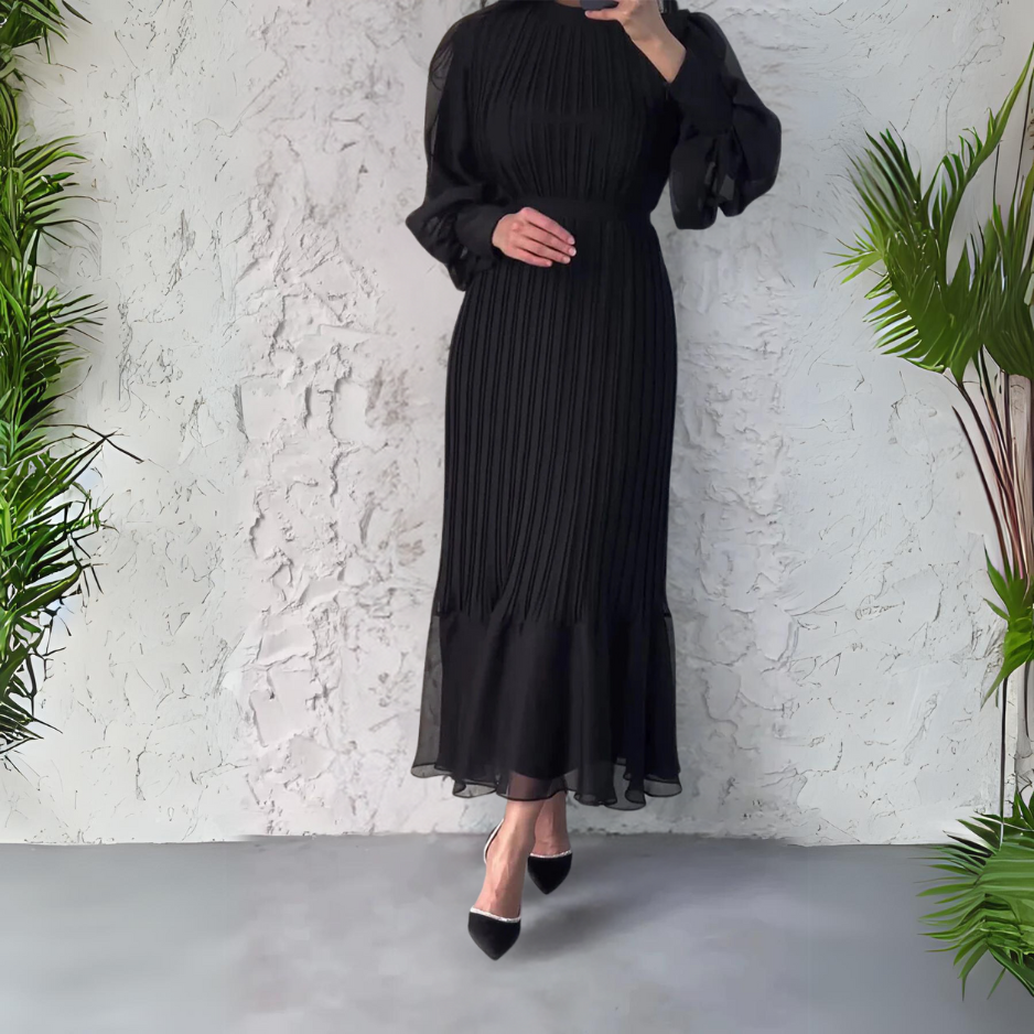 Hazel - Pleated Elegant Dress