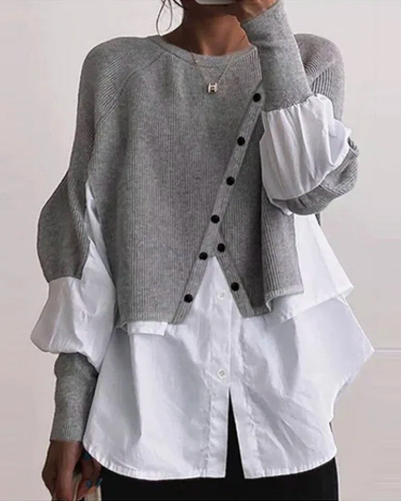 Myrtle - Asymmetric Layered Sweater