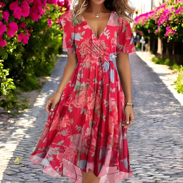 Juniper - Vibrant Abstract Midi Dress