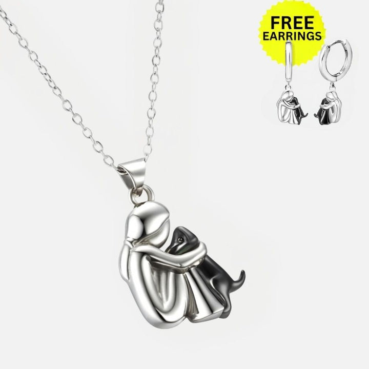 Hug Pendant Necklace with Bonus Earrings â€“ Limited Time Offer