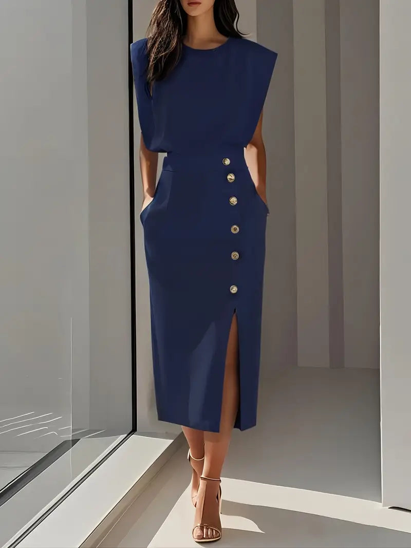 DOLLY - Midi Dress with Side Slit