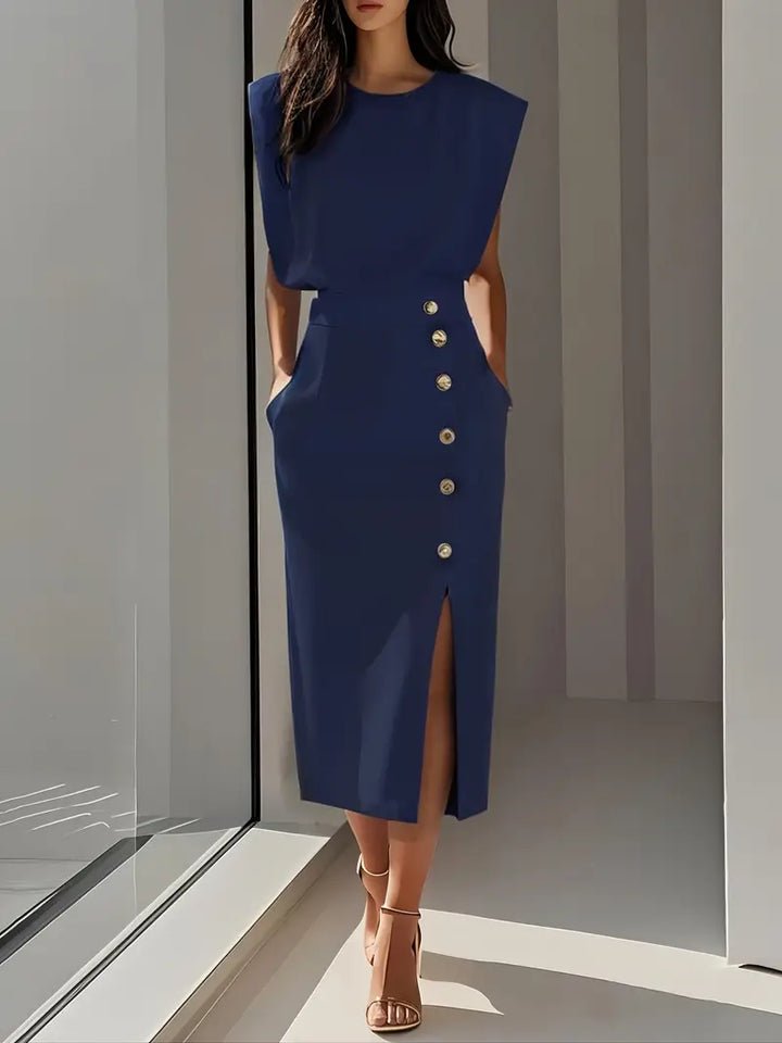 DOLLY - Midi Dress with Side Slit