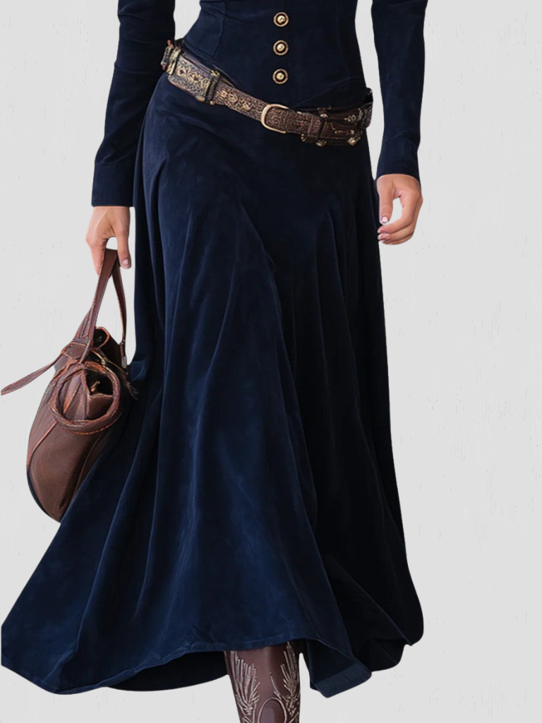 Lorna - Buttoned Elegance Dress