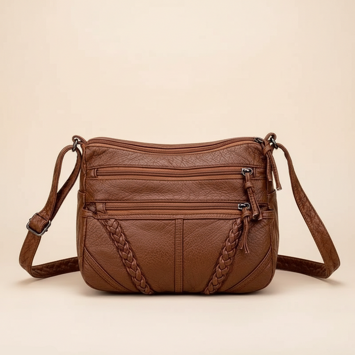 Maica - Braided Multi-Zip Bag