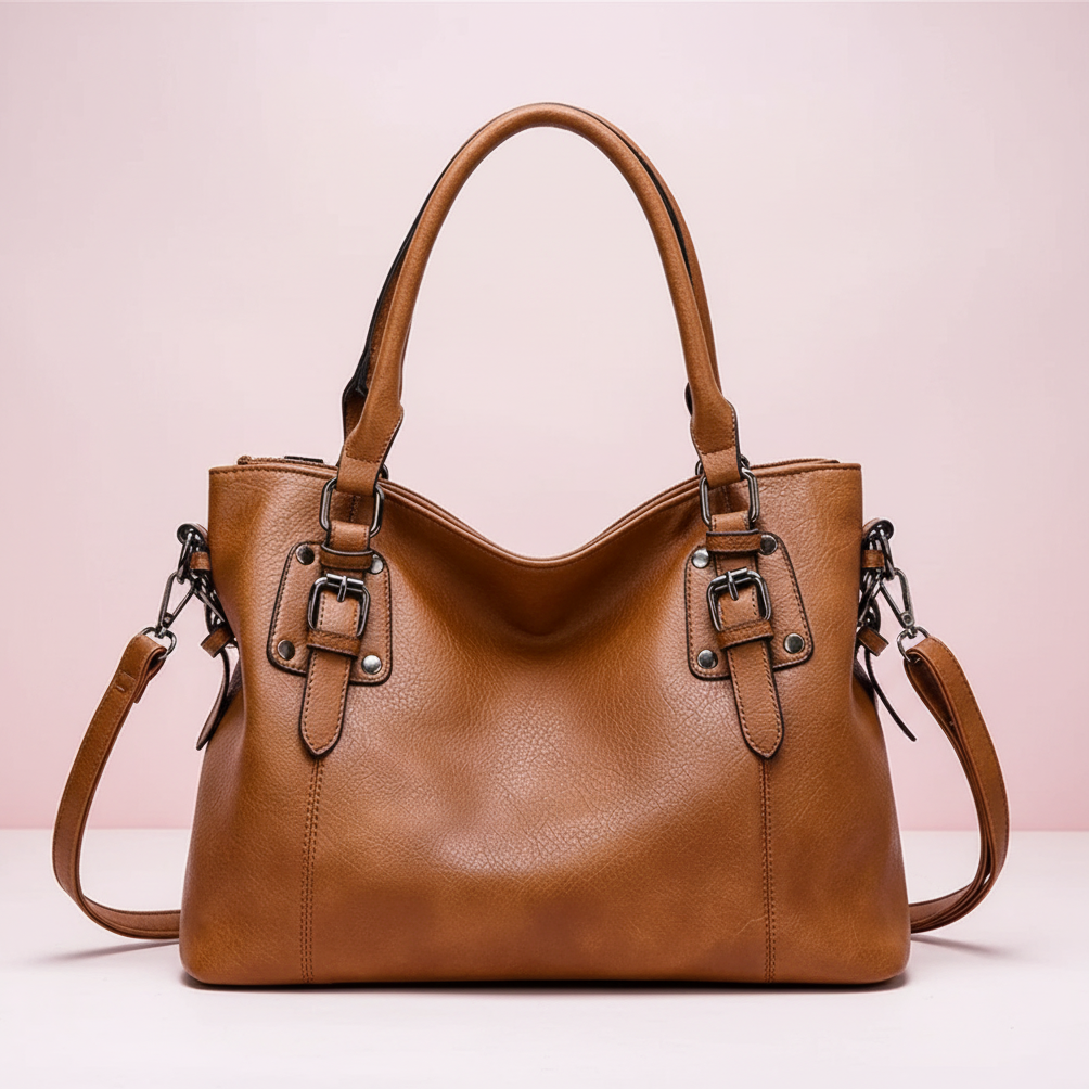 Gwyneth - Buckled Tote Handbag