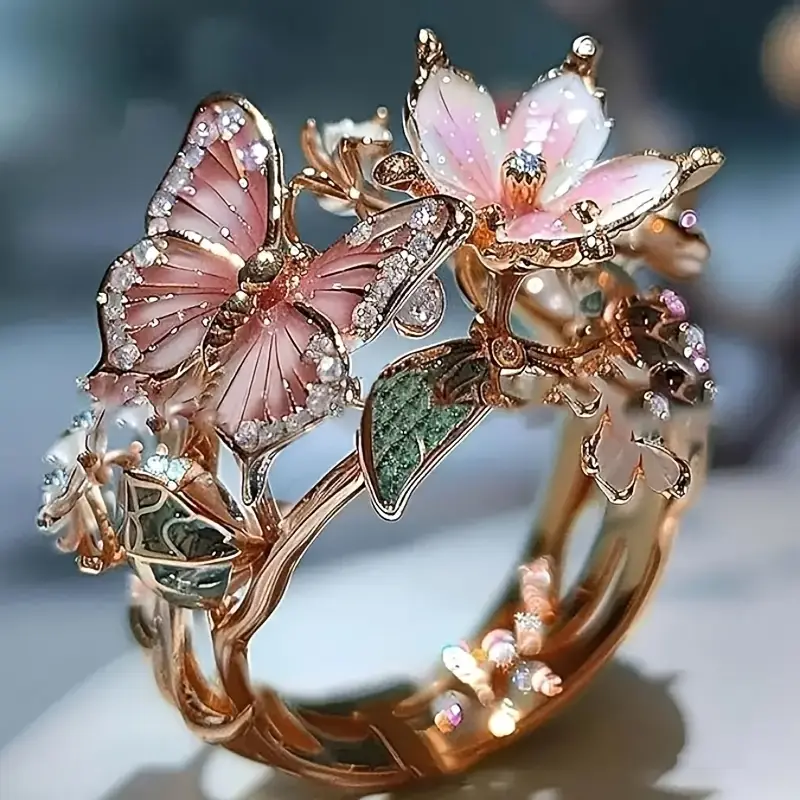 Garden Butterfly Ring of Transformation (Adjustable)