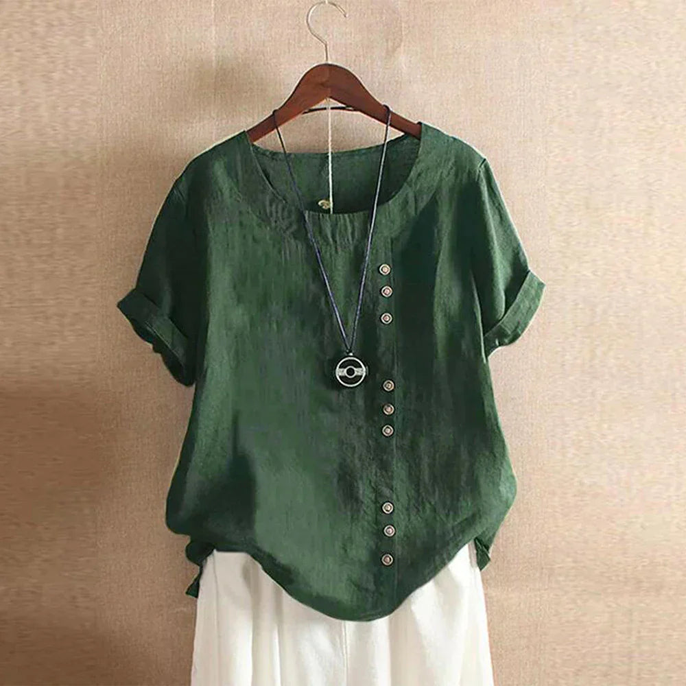 Laina - Relaxed Buttoned Blouse