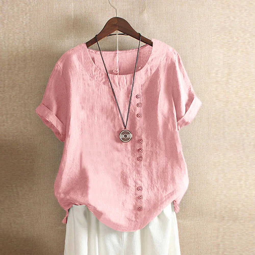 Laina - Relaxed Buttoned Blouse