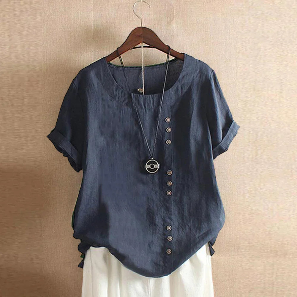 Laina - Relaxed Buttoned Blouse