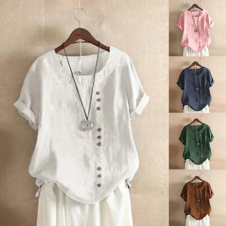 Laina - Relaxed Buttoned Blouse