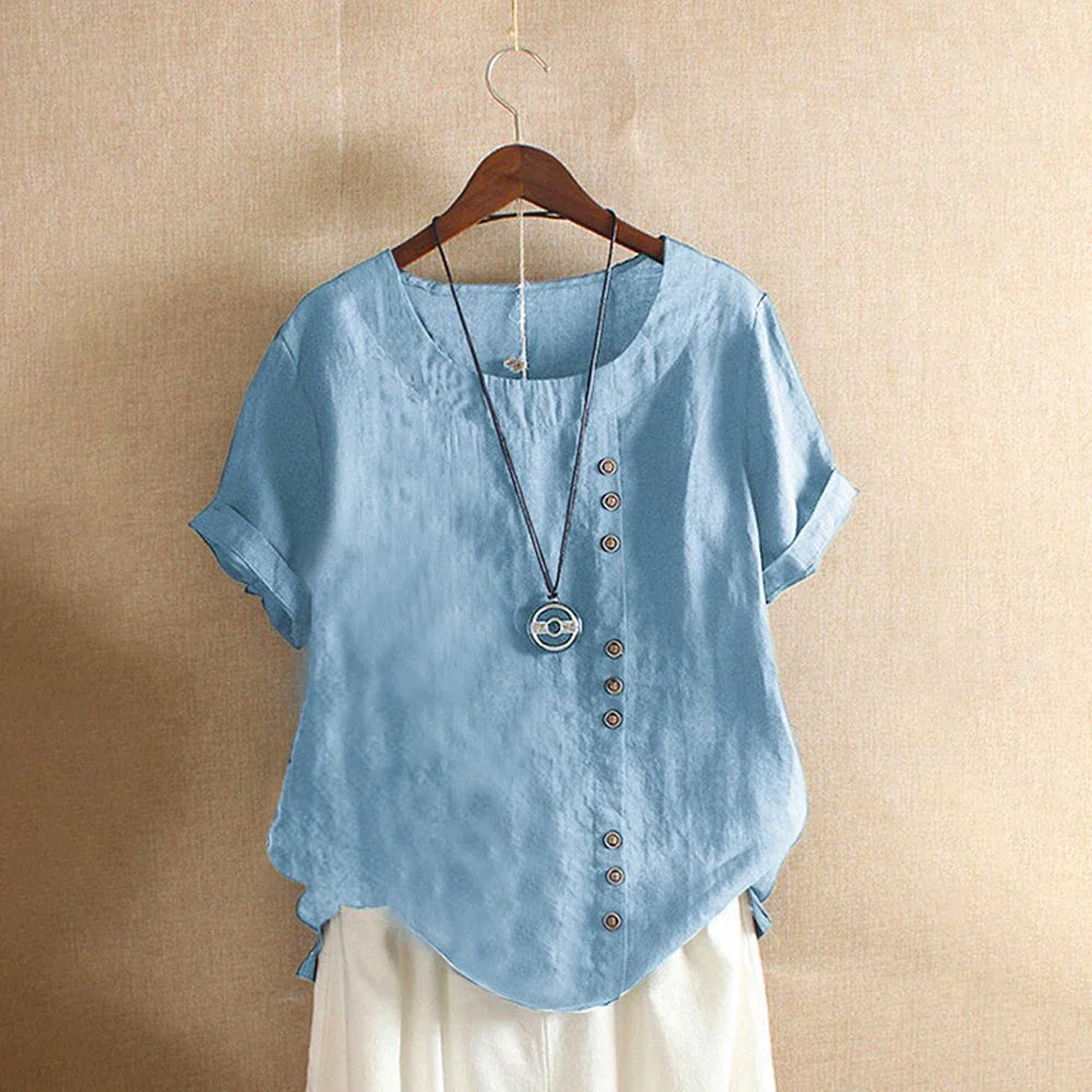 Laina - Relaxed Buttoned Blouse