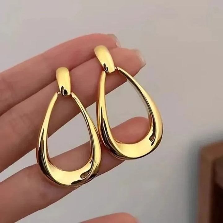 Dangle Hoop Silver Earrings