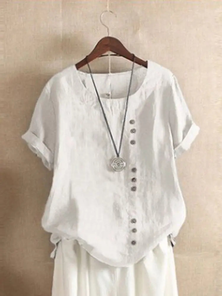 Laina - Relaxed Buttoned Blouse