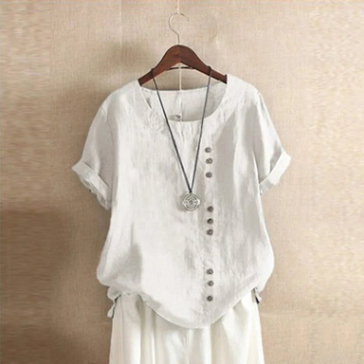 Laina - Relaxed Buttoned Blouse