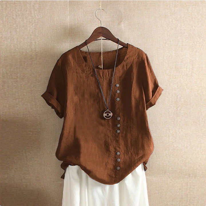 Laina - Relaxed Buttoned Blouse