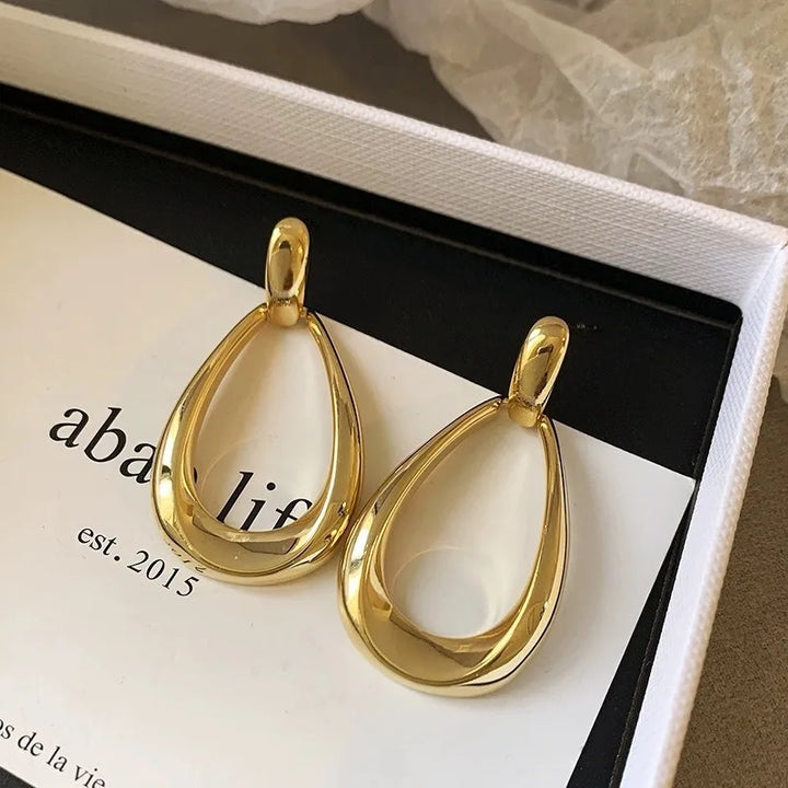 Dangle Hoop Silver Earrings