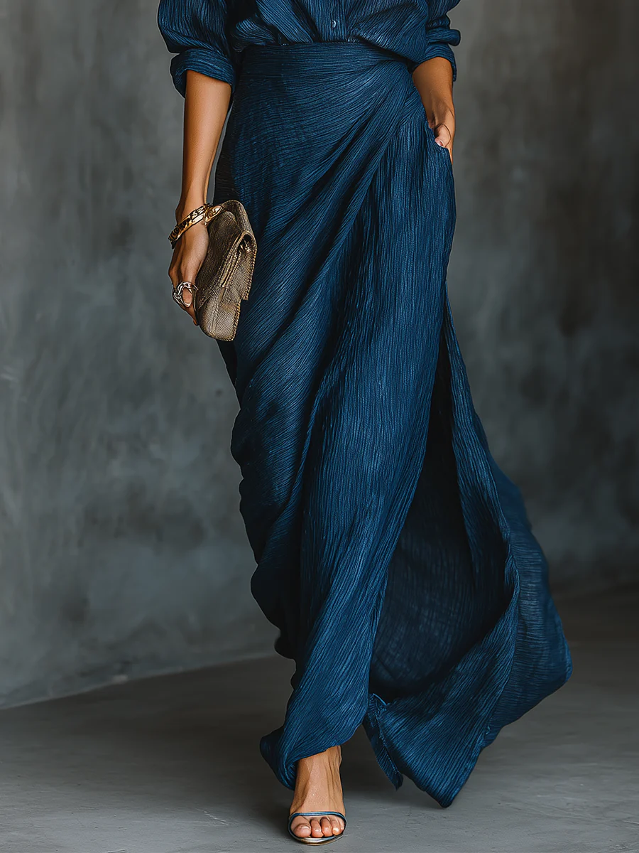 Valerie - Elegant shirt and long skirt set