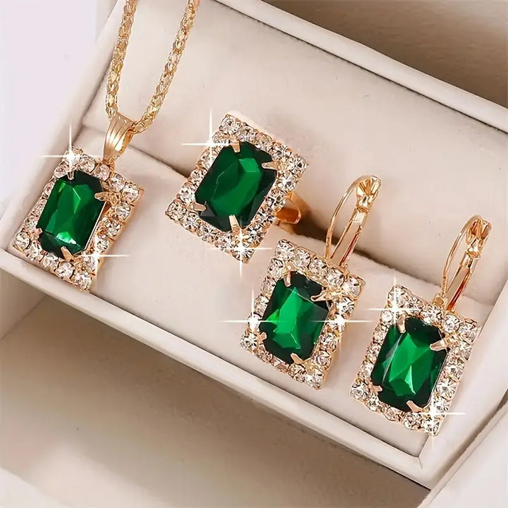 Sylvara Greenveil Jewelry emerald | White Gold