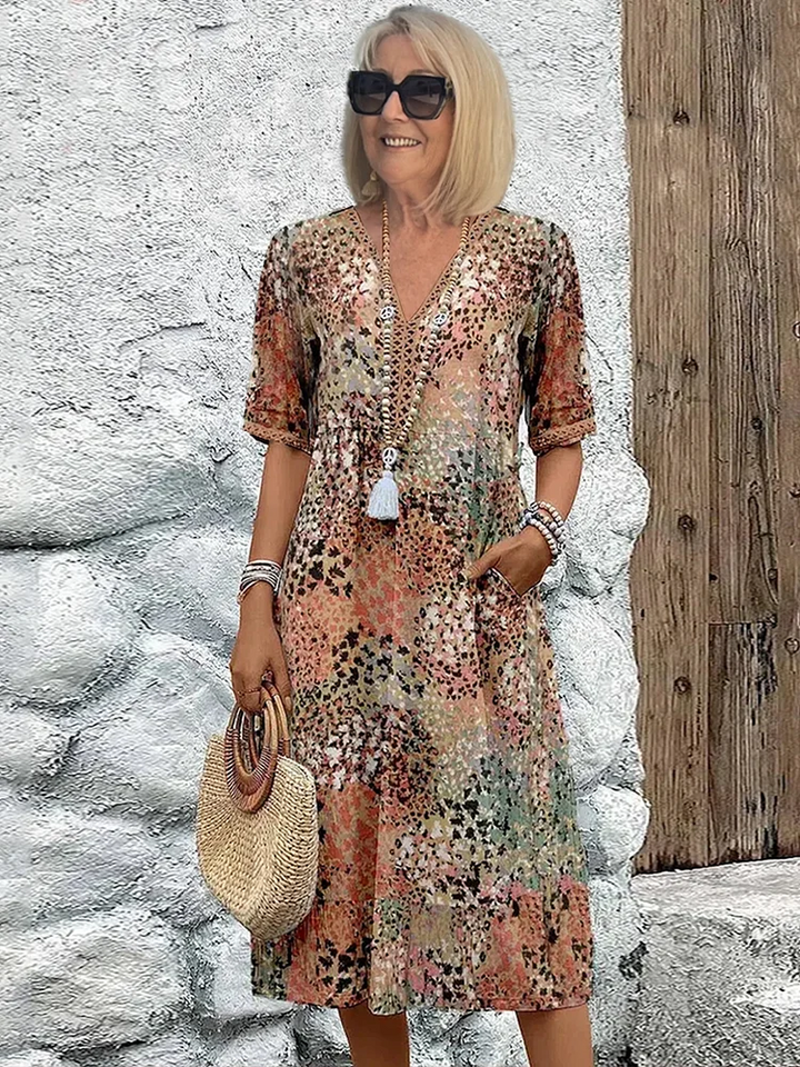 Andrea - Vibrant Midi Dress
