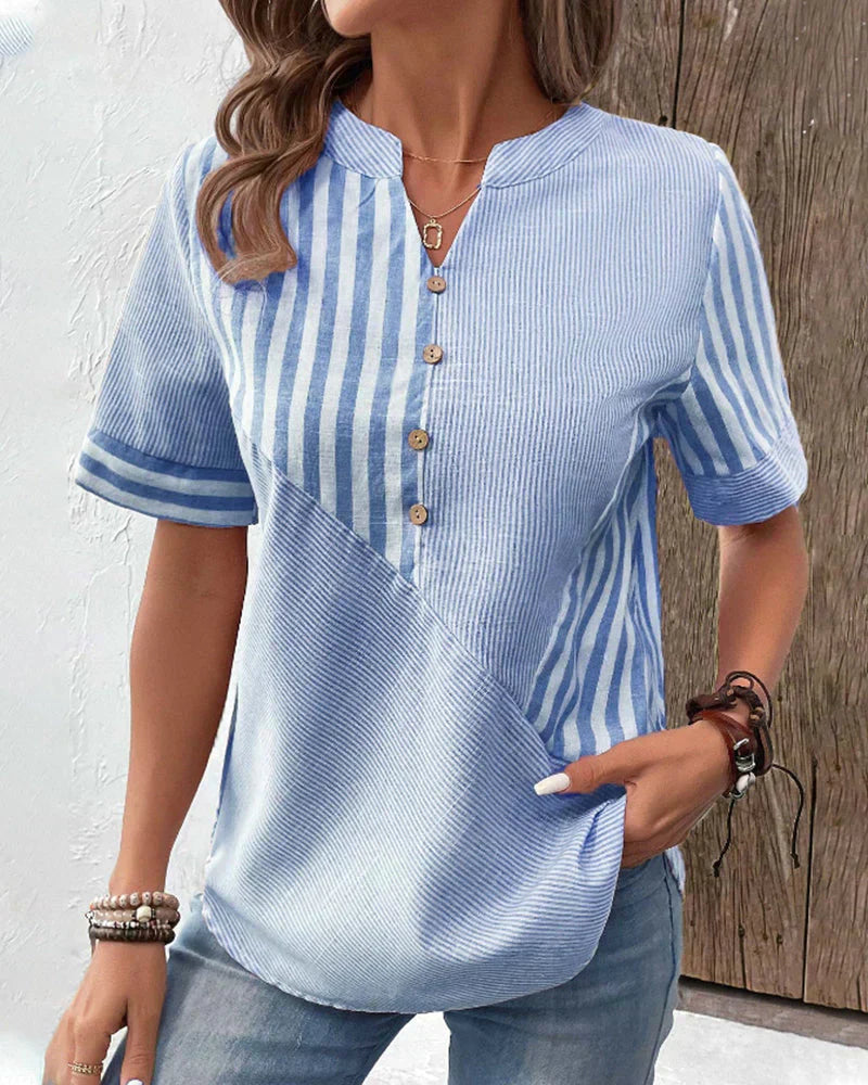 Sandra - Classic Striped Top