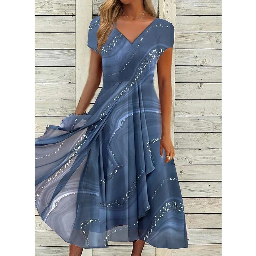 Fenella - V-neck Midi Dress
