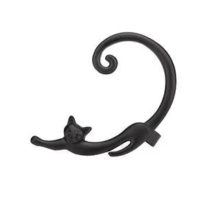 Silver Whisker Charm Earrings | White Gold