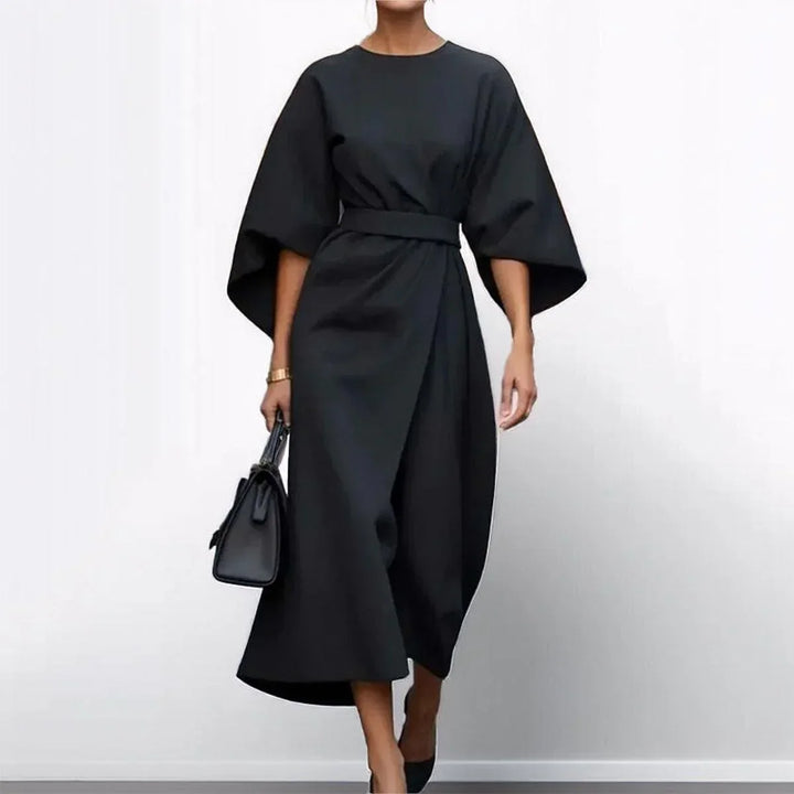 Marisca - Minimalist Belted Luxe Dress