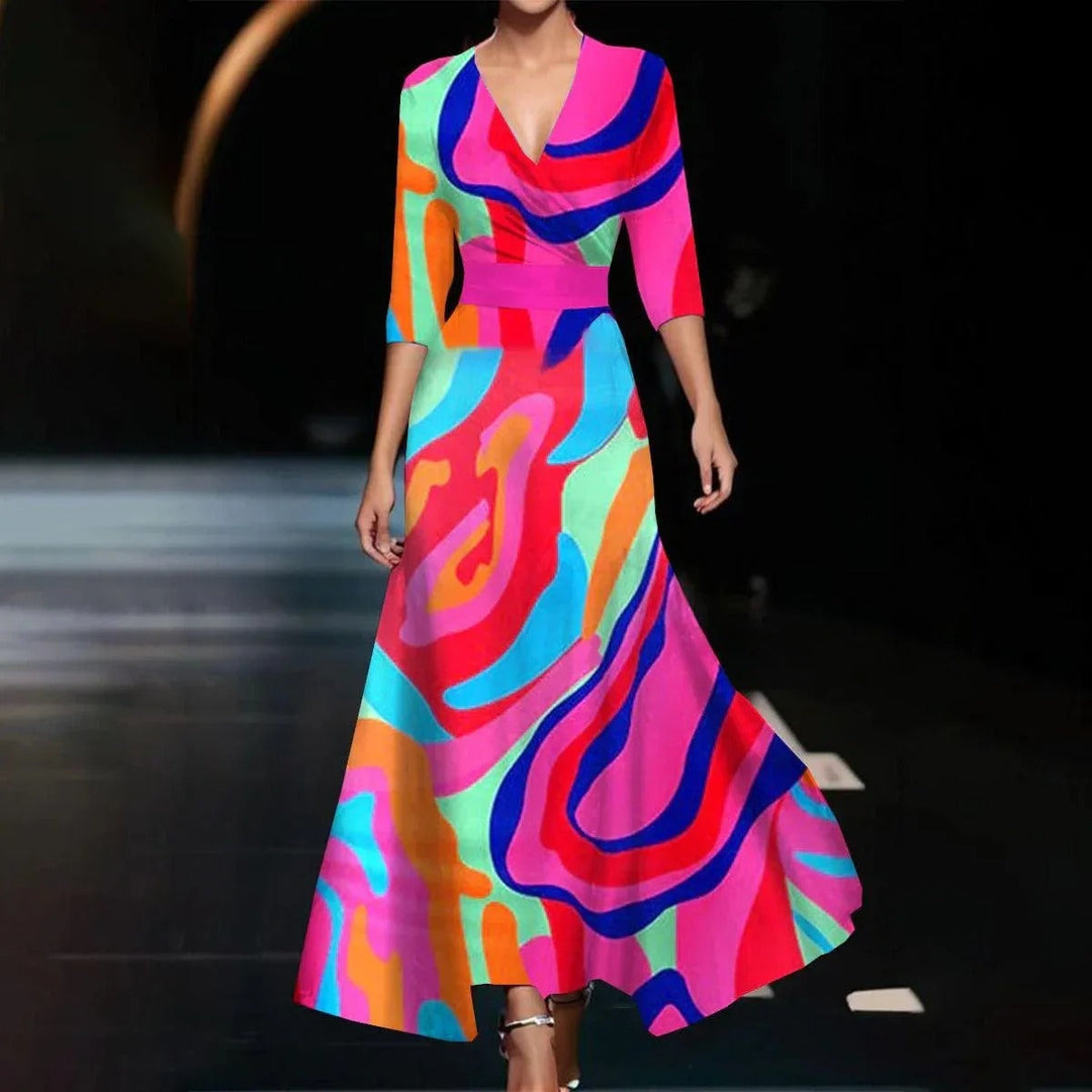 Saffie - Printed Wrap Dress